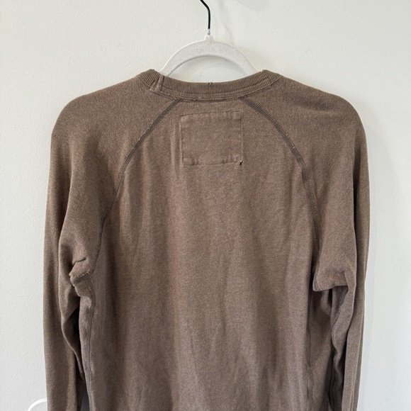 VINTAGE Abercrombie & Fitch Shirt Mens Small Grey Muscle Y2K 90s Thermal Striped - Picture 3 of 7